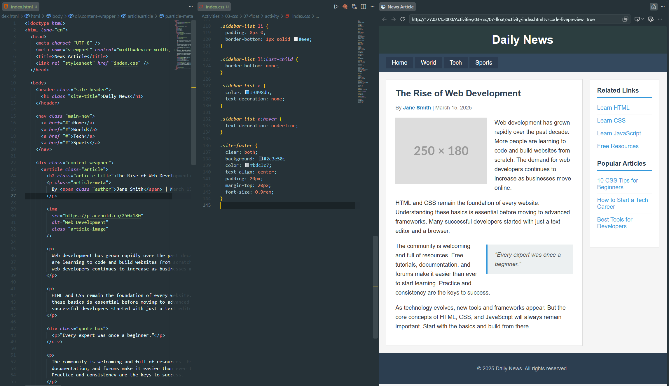 Css-Float-Project